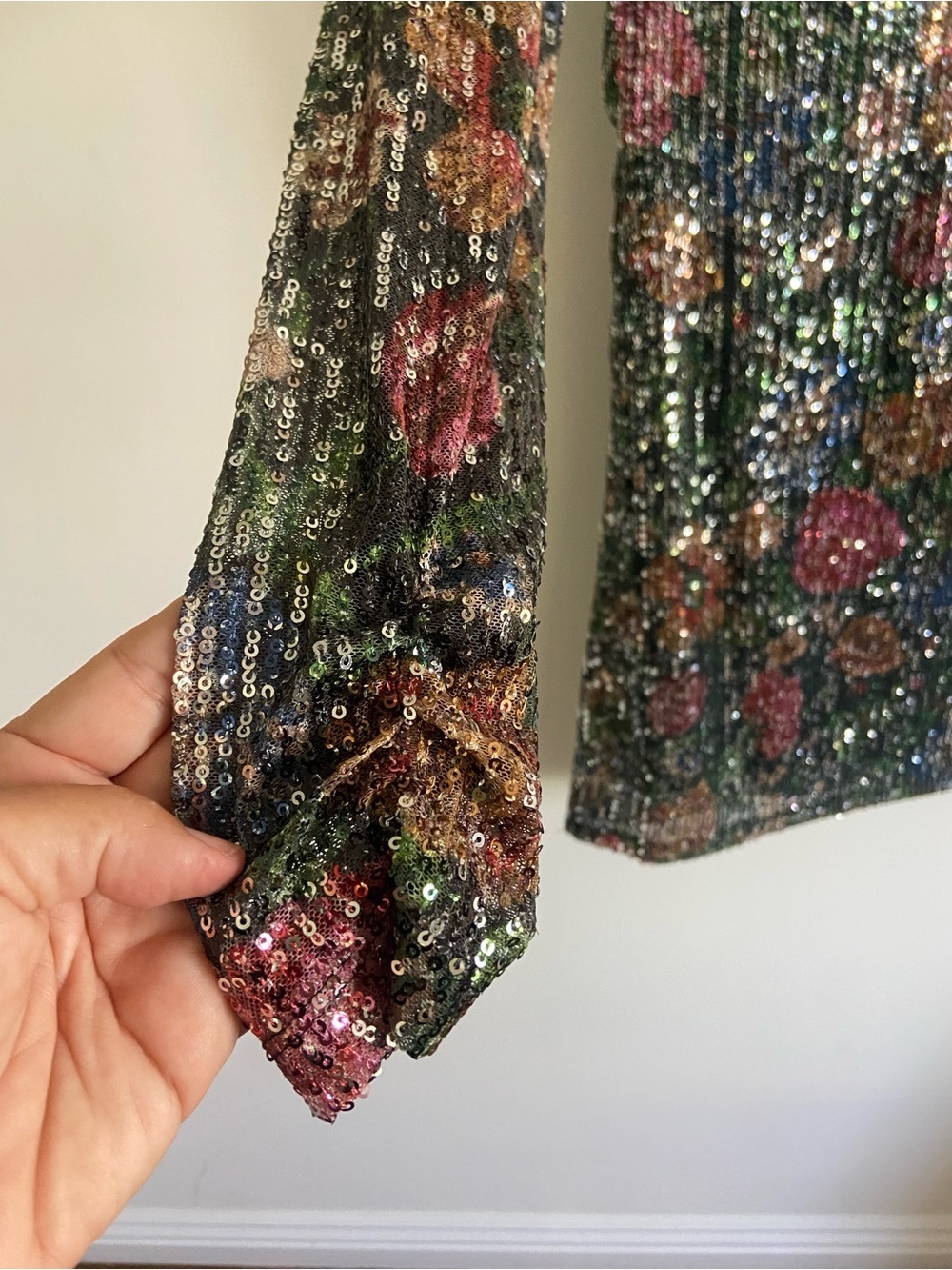 Sezane Nawel Mini Dress Sequin Sparkly Colorful Occasion Women's Size 4 - Picture 4 of 9